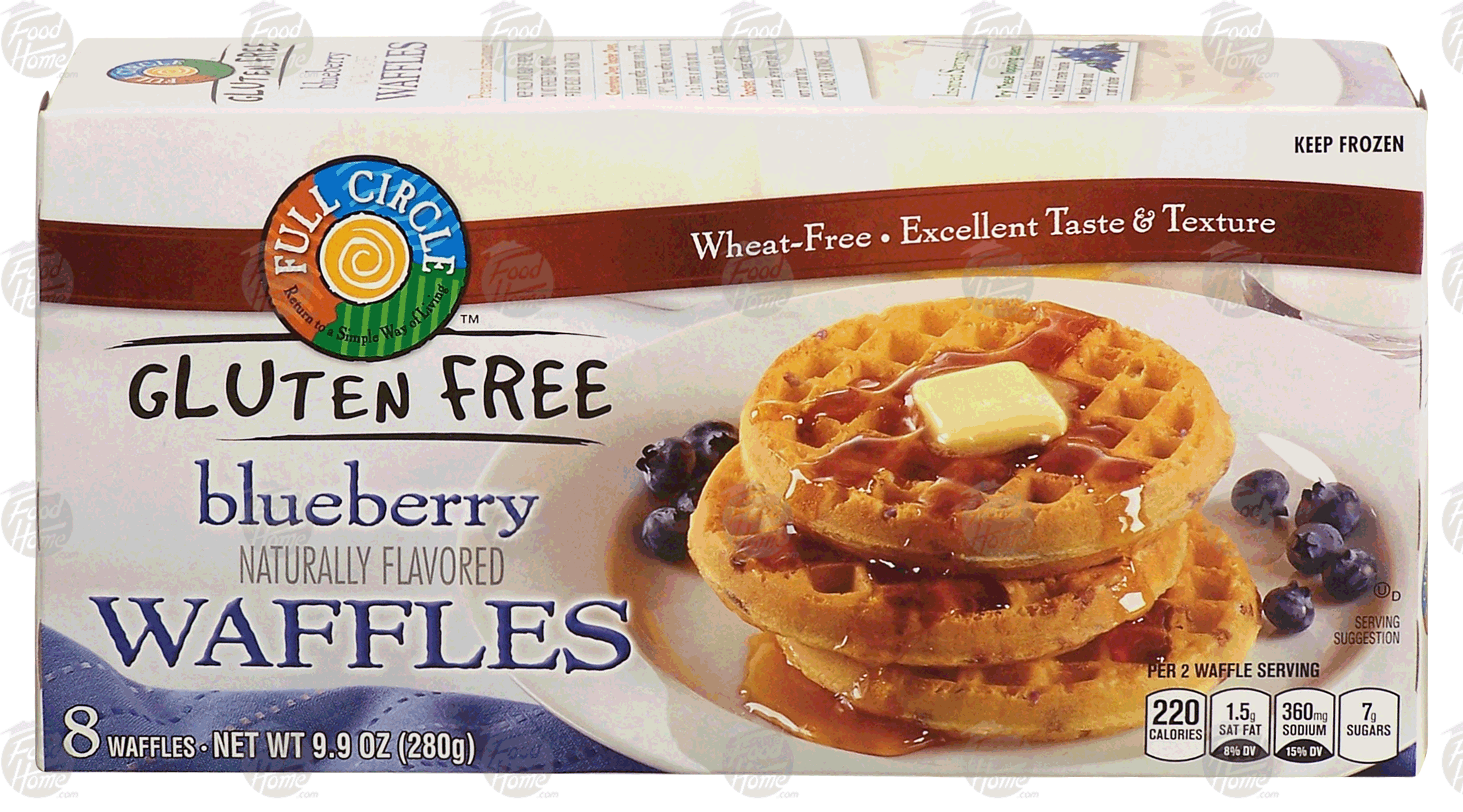 Full Circle Gluten Free blueberry waffles, 8 count Full-Size Picture